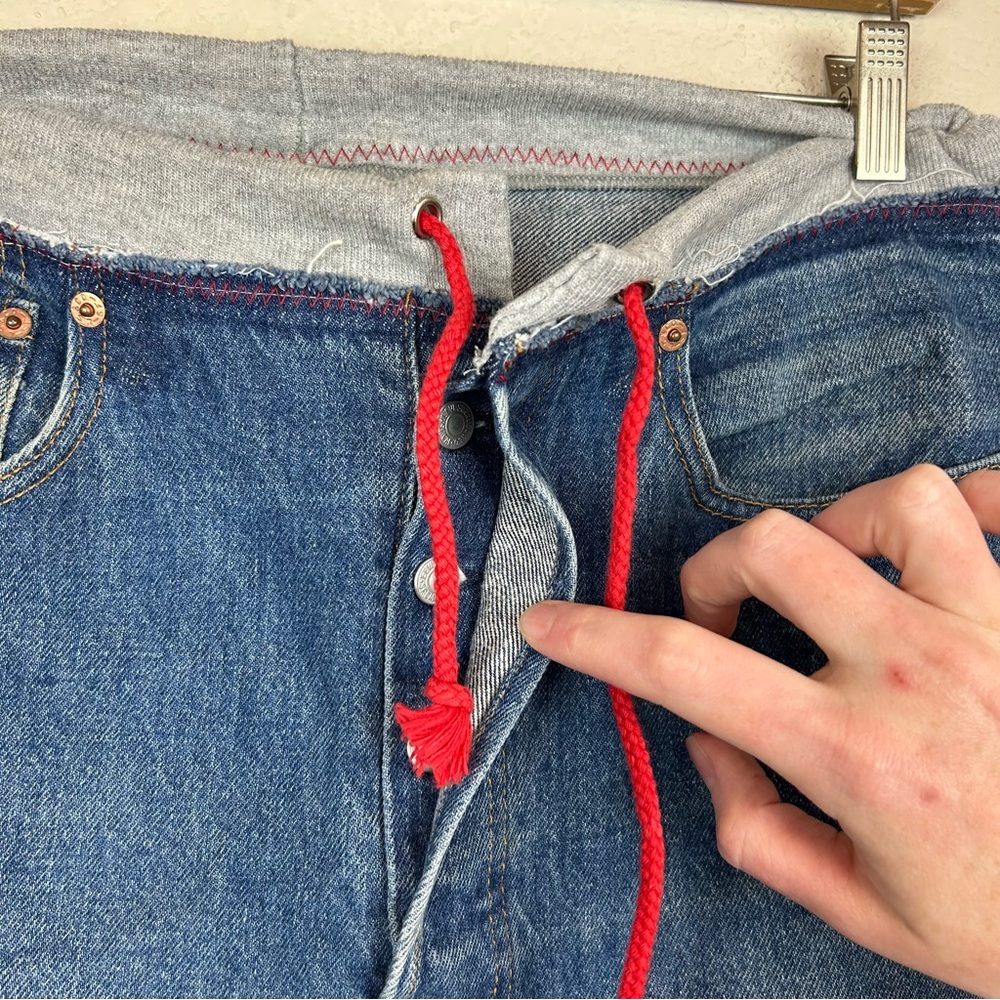 Riley Custom Patchwork Medium Wash Straight Leg H… - image 3